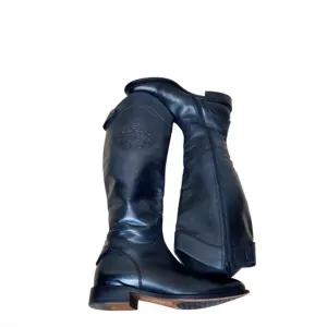 Johnston &amp; Murphy Black Leather Riding Boots Size 8.5 M