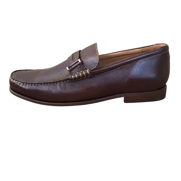Johnston &amp; Murphy Brown Sheepskin Slip On Loafers