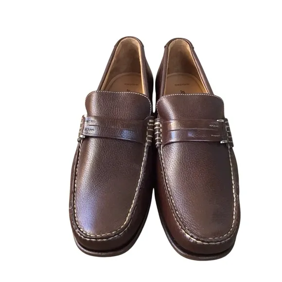 Johnston &amp; Murphy Brown Sheepskin Slip On Loafers