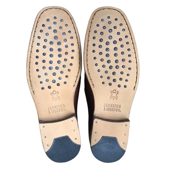Johnston &amp; Murphy Brown Sheepskin Slip On Loafers