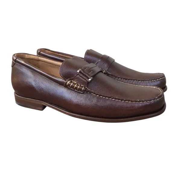 Johnston &amp; Murphy Brown Sheepskin Slip On Loafers