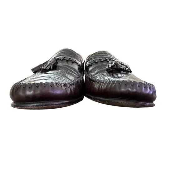 Johnston &amp; Murphy Genuine Ostrich Tassel Loafers Men’s Size 10