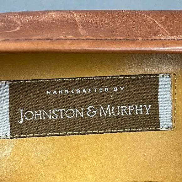 Johnston &amp; Murphy Men’s Brown Hand Crafted Tassel Kiltie loafers size 9 W
