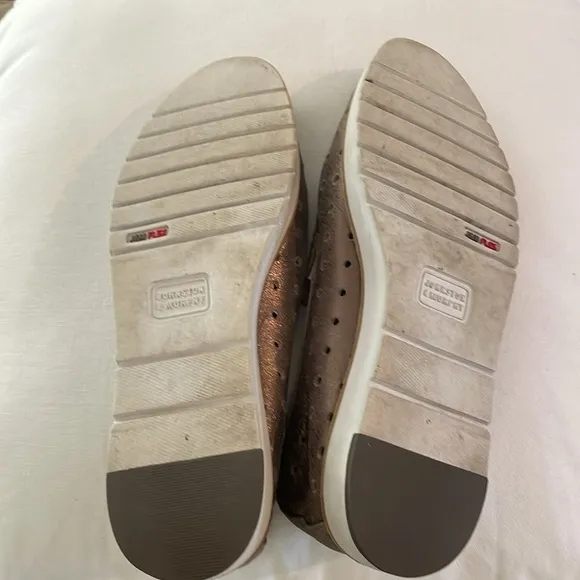 Johnston &amp; Murphy Metallic Perforated Flex Slip On Loafers From India