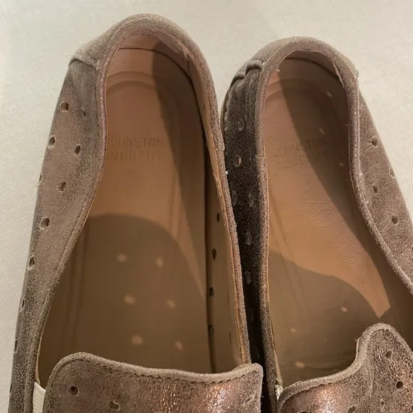 Johnston &amp; Murphy Metallic Perforated Flex Slip On Loafers From India