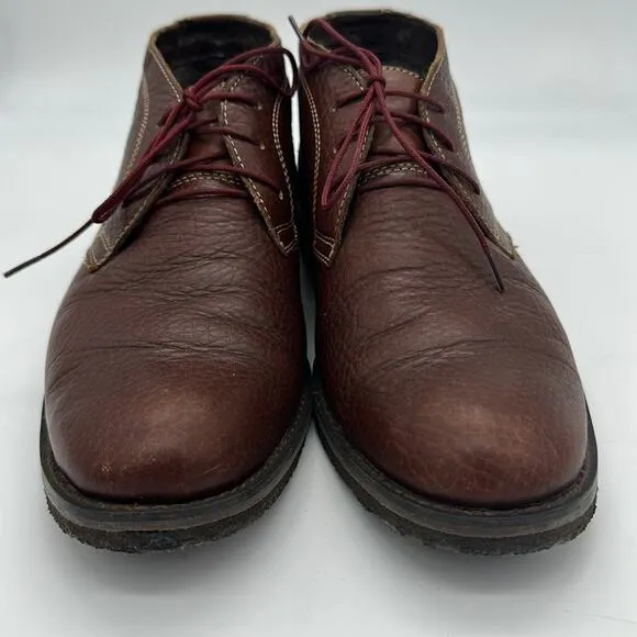Johnston &amp; Murphy Pebble Leather Copeland Crepe Sole Chukka Desert Boots S 8.5