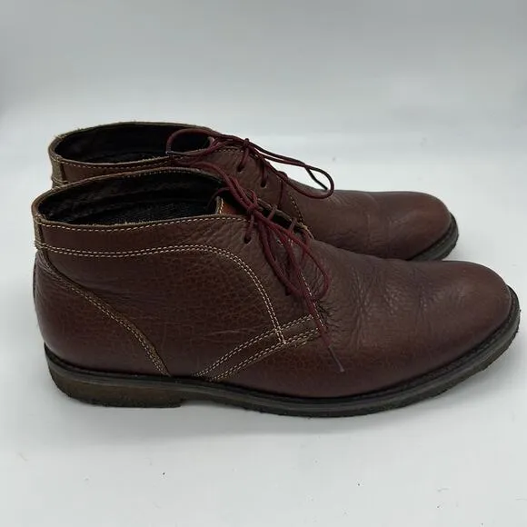Johnston &amp; Murphy Pebble Leather Copeland Crepe Sole Chukka Desert Boots S 8.5