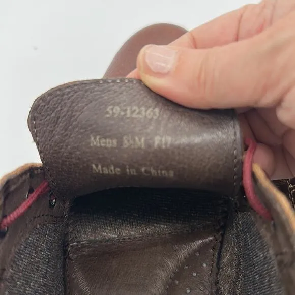 Johnston &amp; Murphy Pebble Leather Copeland Crepe Sole Chukka Desert Boots S 8.5