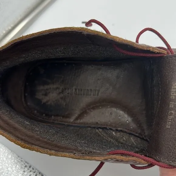 Johnston &amp; Murphy Pebble Leather Copeland Crepe Sole Chukka Desert Boots S 8.5