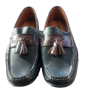 Johnston &amp; Murphy Sz 9.5 Locklin Oiled full Grain Leather Tassels Loafers NWT