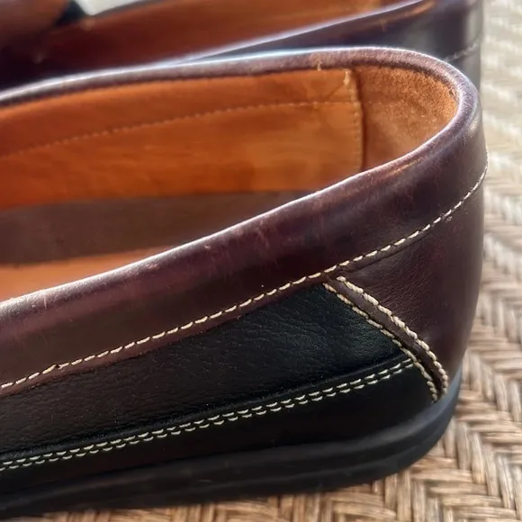 Johnston &amp; Murphy Sz 9.5 Locklin Oiled full Grain Leather Tassels Loafers NWT