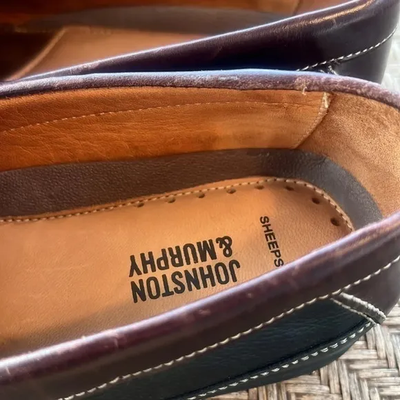 Johnston &amp; Murphy Sz 9.5 Locklin Oiled full Grain Leather Tassels Loafers NWT