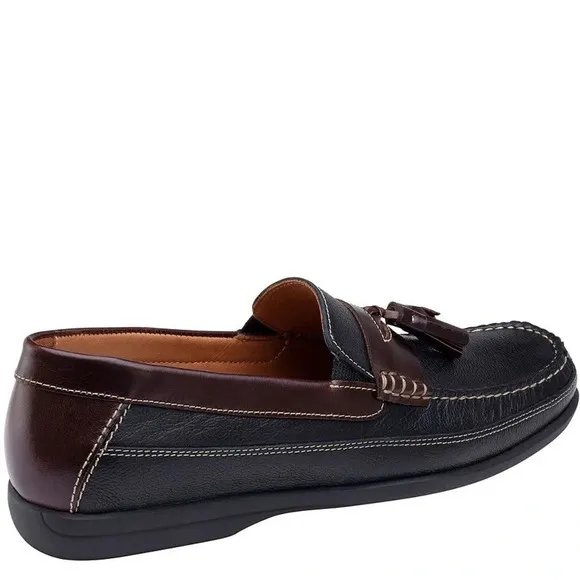 Johnston &amp; Murphy Sz 9.5 Locklin Oiled full Grain Leather Tassels Loafers NWT
