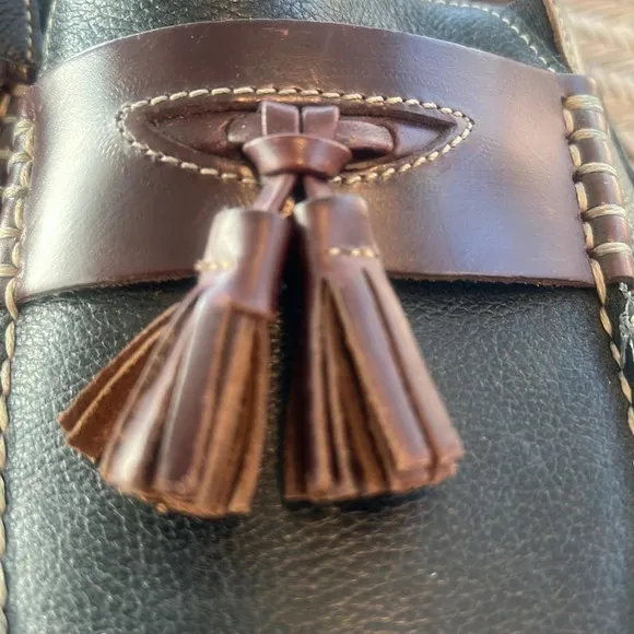 Johnston &amp; Murphy Sz 9.5 Locklin Oiled full Grain Leather Tassels Loafers NWT