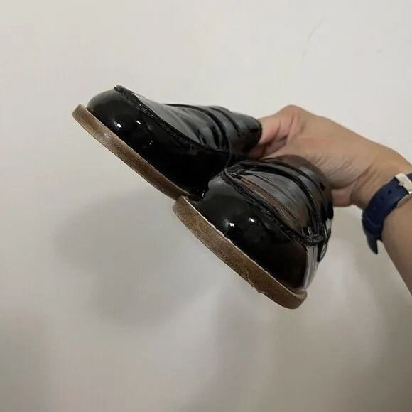 Johnston and Murphy Black patent leather slip on loafers size US 7.5