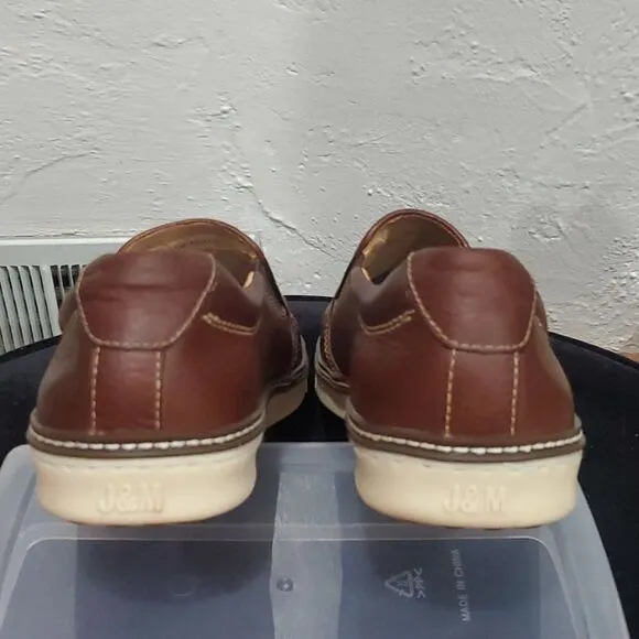 Johnston and Murphy Colby Weave Embossed Slip on Loafers