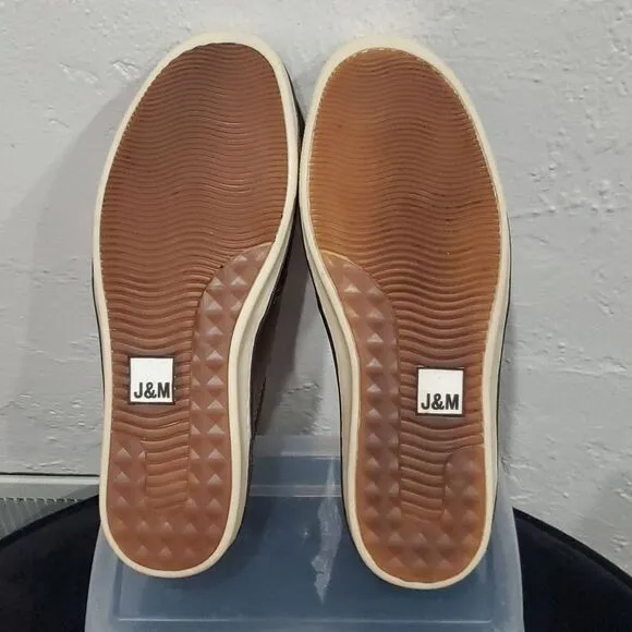 Johnston and Murphy Colby Weave Embossed Slip on Loafers