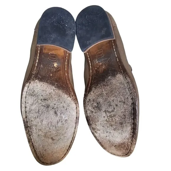 Johnston and Murphy Mens Tan Leather Slip-On Loafers Sz 11M Office Quiet Luxury