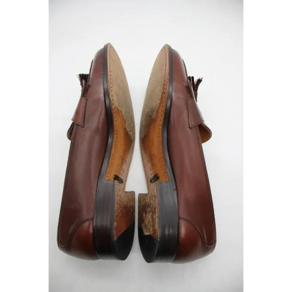 Johnston Murphy Domani Crocodile Men's 9.5 Loafers Brown Slip on Made In Spain