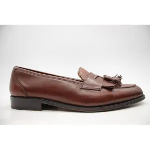 Johnston Murphy Domani Crocodile Men's 9.5 Loafers Brown Slip on Made In Spain