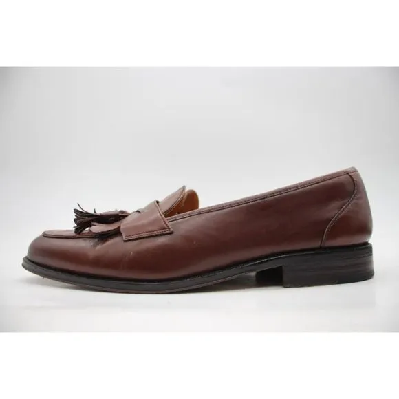 Johnston Murphy Domani Crocodile Men's 9.5 Loafers Brown Slip on Made In Spain