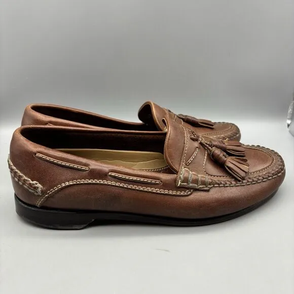 Johnston Murphy‎ Tassel Loafers Men’s Size 8.5 W Brown Leather Slip On