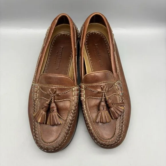 Johnston Murphy‎ Tassel Loafers Men’s Size 8.5 W Brown Leather Slip On