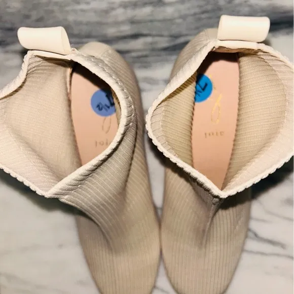Joie x Revolve Bone Ribbed Ankle Glove Sock Boots 7.5 Old Money
