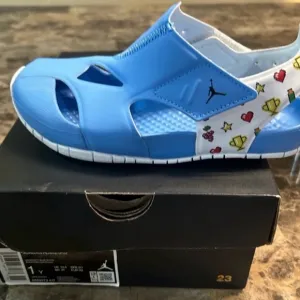 Jordan Blue and White Sporty Sandals