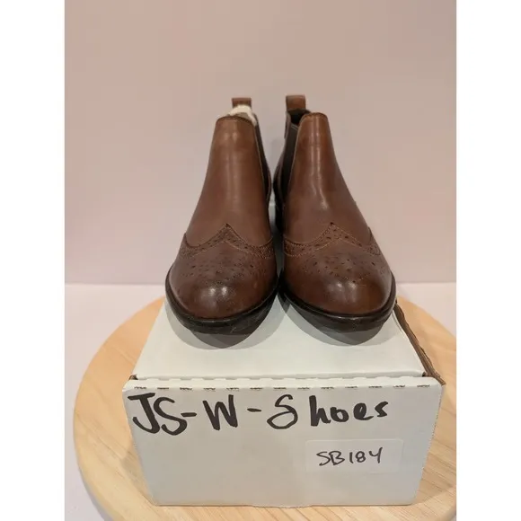 Josef Seibel Chelsea Leather Boots Leather Stretch Oxford Brown Womens 6-6.5 37