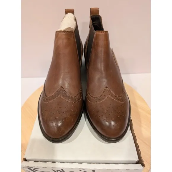 Josef Seibel Chelsea Leather Boots Leather Stretch Oxford Brown Womens 6-6.5 37