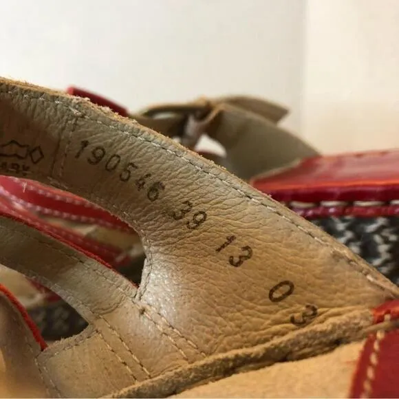 Josef Seibel Strappy Heeled Leather Mule Sandals-Size 39/8.5