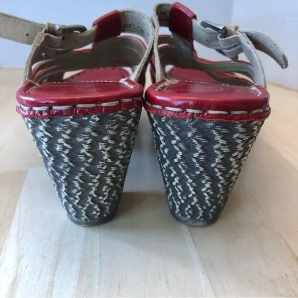 Josef Seibel Strappy Heeled Leather Mule Sandals-Size 39/8.5