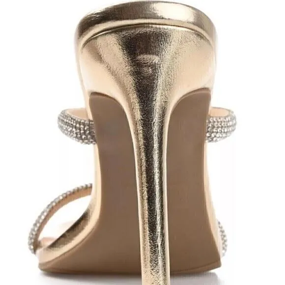 JOURNEE COLLECTION Women's shoes Reena Slide Dress Sandals, heels size 8…