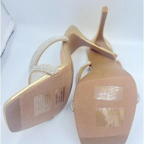 JOURNEE COLLECTION Women's shoes Reena Slide Dress Sandals, heels size 8…