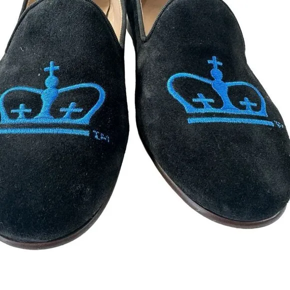 JP Crickets Women's Columbia U Crown Blue Suede Slip On Loafers, Size 7