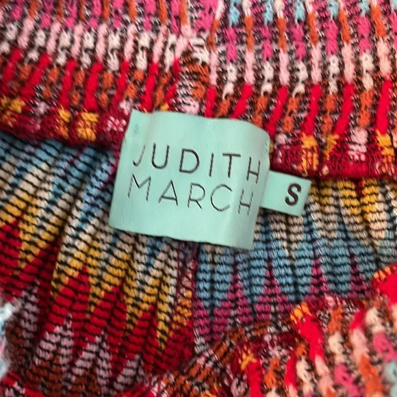 Judith March New S Retro Brocade Jacquard Track Shorts Red Free People Set Blue