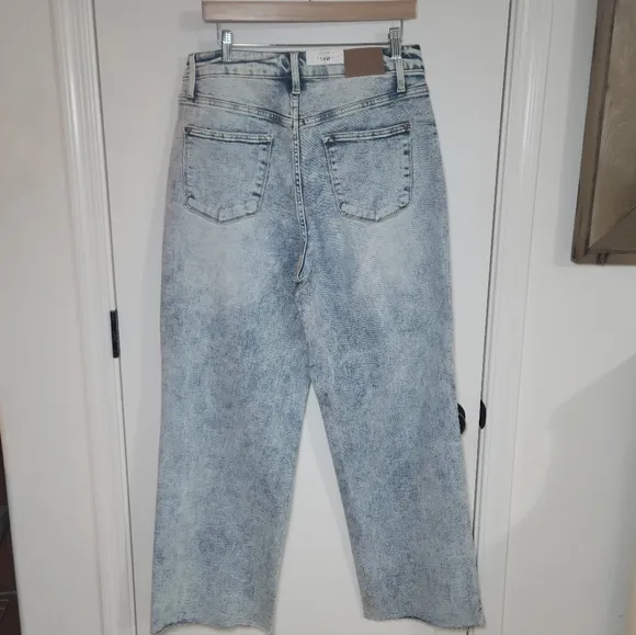 Judy Blue High Waist Raw Hem Wide Leg Jeans – Size 14W, NWT