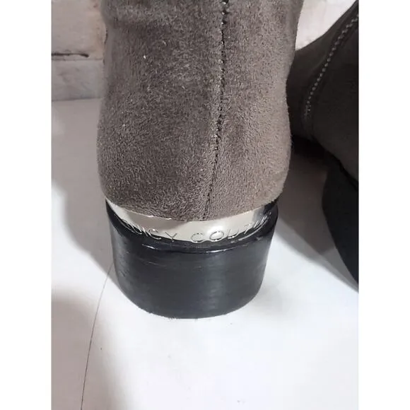Juicy Couture Black Label Gray Suede Women's Britantia Over The Knee Boots Sz 8