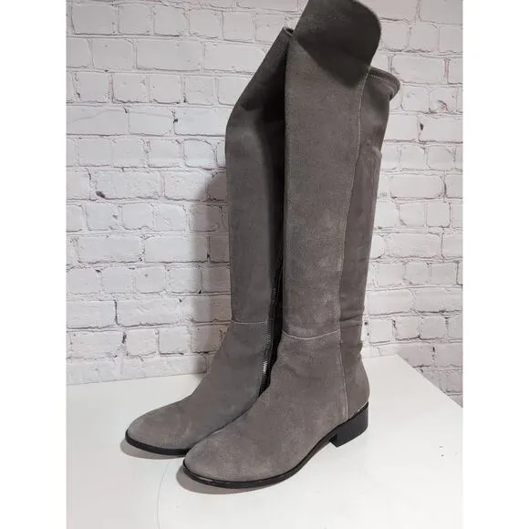 Juicy Couture Black Label Gray Suede Women's Britantia Over The Knee Boots Sz 8