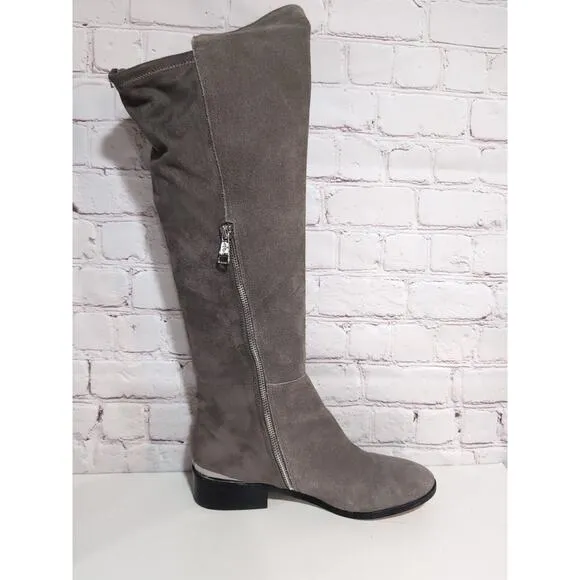 Juicy Couture Black Label Gray Suede Women's Britantia Over The Knee Boots Sz 8