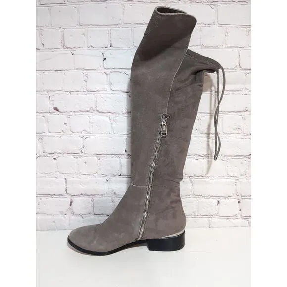 Juicy Couture Black Label Gray Suede Women's Britantia Over The Knee Boots Sz 8