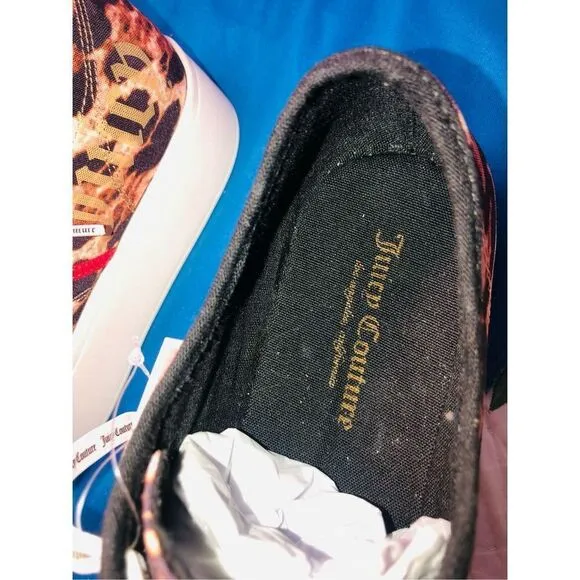 Juicy Couture Sneakers Bouncy Womens Leopard brown Canvas Size 8