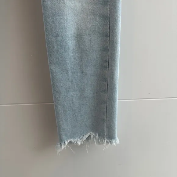 Just USA Jeans blue denim pant frayed high rise skinny stretch casual trendy 6