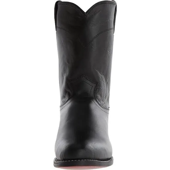 JUSTIN Boots Jackson 10 Inch Round Toe Roper Mens Black Cowboy Boots Size 13 EEE