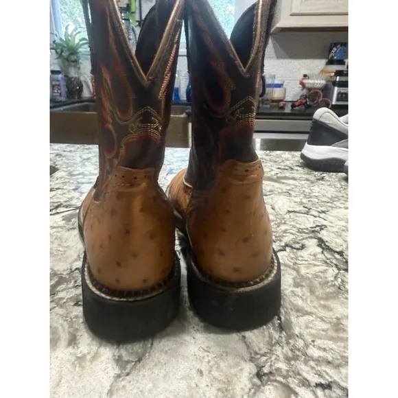 Justin Gypsy  Women's L9900 Western Cowgirl Boots Ostrich Print US Sz 8.5