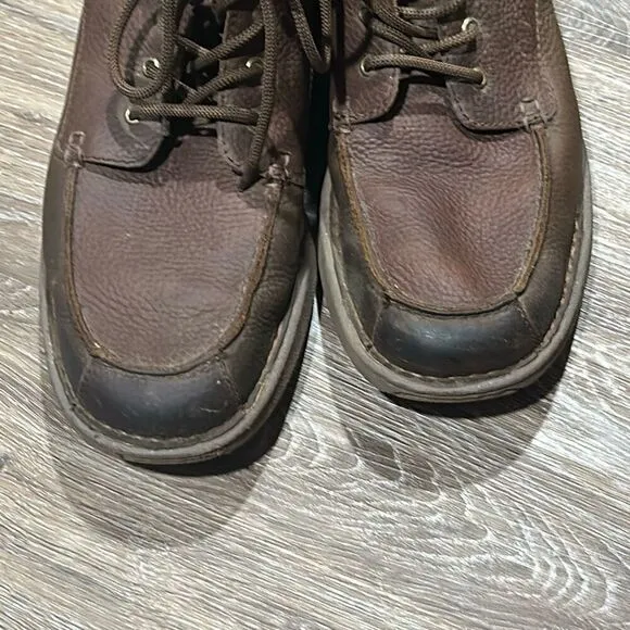 Justin Hitcher brown leather lace up boots ankle casual shoe chukka 11.5