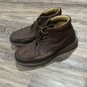 Justin Hitcher brown leather lace up boots ankle casual shoe chukka 11.5