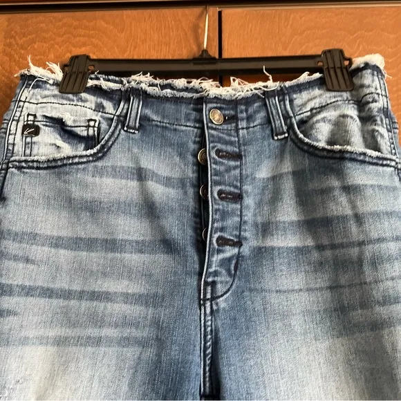 KanCan NWOT Distressed Waist and Hem Jeans Sz 13 Waist 30