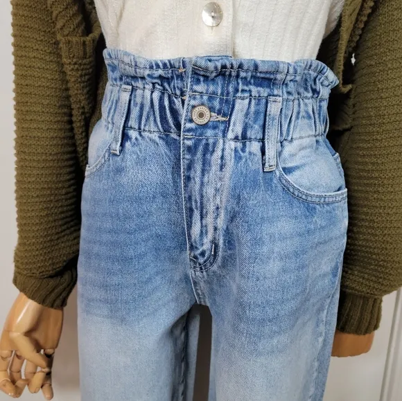 KanCan Paperbag High-Waisted Distressed Summer Jeans Size Small
